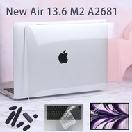 4 in 1 set Laptop Case for 2022 Macbook Air 13.6 M2 A2681 Matte Hard Plastic thin cover