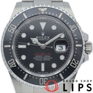 二手勞力士海使型腕錶，紅色錶殼，型號126600，附原廠錶盒和保固卡，不鏽鋼男士腕錶，黑色錶殼，拋光處理，成色極佳。