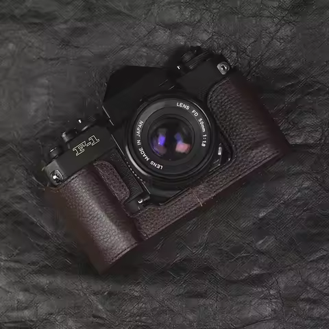For Canon F1 ﻿Case Genuine Real Leather Half Camera Case Bag Cover Camera Bag A1/AE-1 AE1 Case Photo