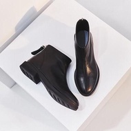 Giày Bốt Đến Mắt Cá Chân Nữ Da Lộn Mềm Giày Chelsea Boot 2022 Hàng Mới Về Trắng Martin Giày Boot Cổ 