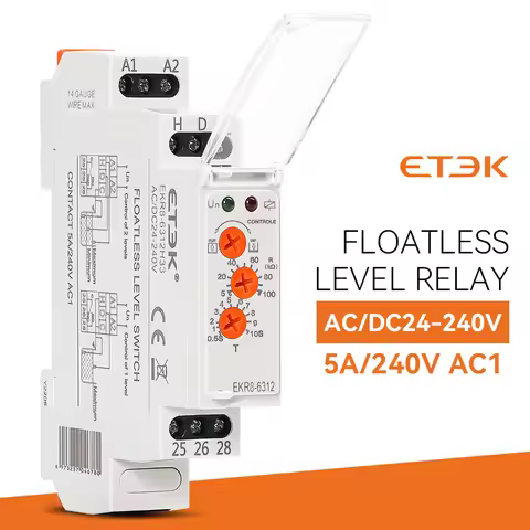ETEK Floatless Water Level Relay Switch Electronic Liquid Level Controller 5A AC 220V SPDT 12V EKR8