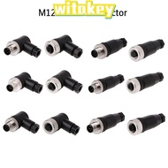 WITAKEY M12 Sensor Connector, Male Female Socket 4 5 8 Pin M12 Aviation Plug, M12 Sensor Cable Conne