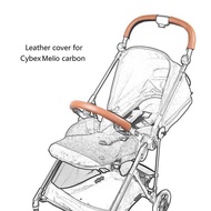 PU Leather Fit For Cybex Melio Carbon Handle Pram Bumber Sleeve Case Armrest Protective Cover Stroll