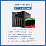 8TB ~ 132TB Asustor LOCKERSTOR 4 Gen 2 (AS6704T) 4-Bay NAS Enclosure
