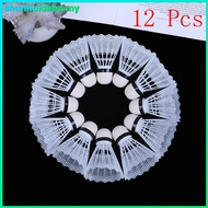 SHUNH 12 Pcs White Plastic Badminton Ball Shuttlecos Sport Training Sport MY