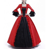Plus Size 5XL Steampunk Vintage Women Medieval Dress Gothic Lady Vampire Lace Sleeve Halloween Costu