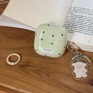 Small Fresh Simple Green Polka Dot Suitable for Samsung budscore Bluetooth freeclip Earphone Case Hu