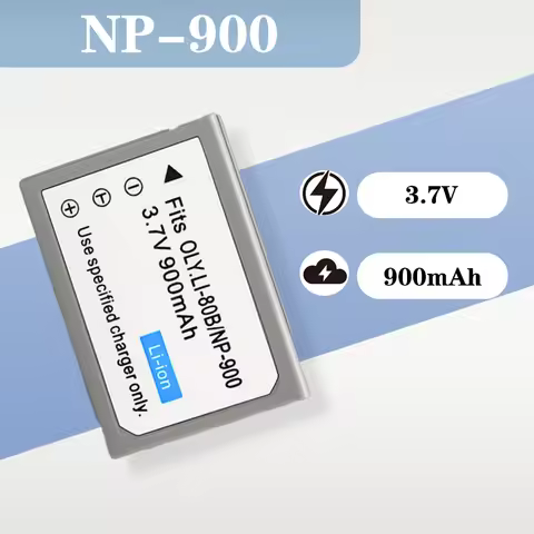 3.7V 900mAh NP900/LI - 80B Battery Compatible with Minolta SL4, SL5, SL6, SL8, SL43, E40 and E50 Cam