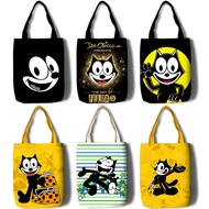 Felix the Cat Felix the Cat Felix the Cat Black Cat Girl Shopping Bag Canvas Shoulder Bag