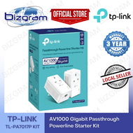 TP-Link TL-PA7017P KIT AV1000 Gigabit Passthrough Powerline Starter Kit