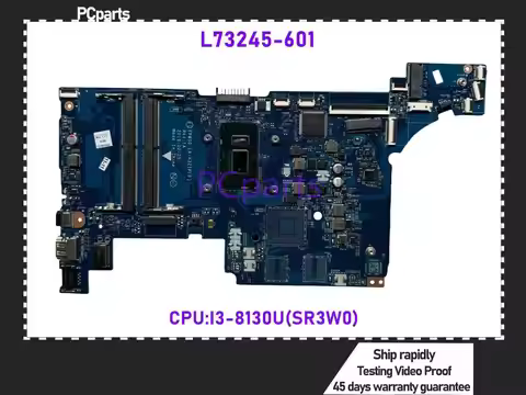 PCparts Refurbished L73245-601 For HP 15-DW 15S-DU 15-DU Laptop Motherboard FPW50 LA-H321P(R) I3-813
