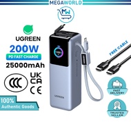 【3C Certified】UGREEN 200W 25000mAh Nexode Pro Powerbank 2 Built-in PD Fast Charging Cable Retractabl