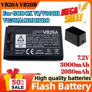 VB26A VB26B 7.2V 3000mAh 2980mAh Digital Battery for GODOX V1/V860II/V850I/AD100PRO Flash Battery