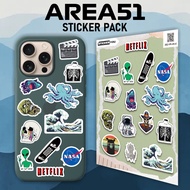 Sticker 15pcs AREA51 Sticker Pack | Waterproof Laminated Vinyl