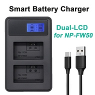 NP-FW50 battery charger, dual slot NP-FW5 charger for Sony BC-TRW charger