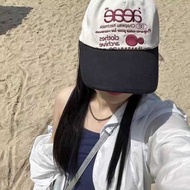Korean Niche aeae Letter Embroidery Contrast Color Matching Casual Fashion Baseball Cap Peaked Cap