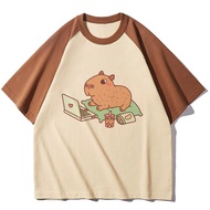 Capybara shirt teen harajuku  Vintage Graphic Grunge women Comfortable top tees Comfortable Classic 