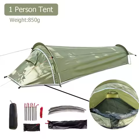 Free Shipping-Ultralight Tent 1 Person, Camping Tent Waterproof Bivy Tent Sleeping Bag for Backpacki