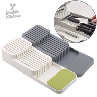 Drawer Store Knife Organiser Tray Plastic Knife Holder Knives Utensil Rack Storage Cabinet Tool