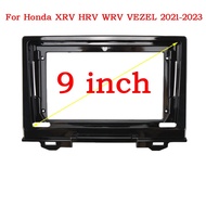 【Support-Cod】 9 Inch Car Fascia For Honda Xrv Hrv Wrv Vezel 2021-2023 Mp5 Gps Player Dash Panel Frame 2 Din Stereo Cover
