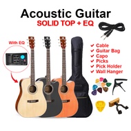 TECHNO (D41C) 41 Inch EQ Acoustic Guitar Cutaway + Accessories Set | Gitar Akustik Murah 吉他 + 配件