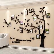 shop 3D Acrylic Sticker Tree Mirror for Wall Decal DIY Photo Frame Family Photo Tree Branch PVC Wall