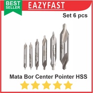 MATA Center Centre Drill Bit Pointer HSS Center Point Set of 6 pcs