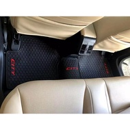 3D rubber floor mats, floor liners for Honda City cars 2014-2019