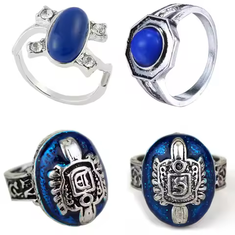 1 pc The Vampire Diaries Rings Elena Gilbert Daylight Rings Vintage Crystal Ring With Blue Lapis Fas
