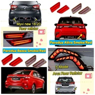 Rear Reflector Bezza Ativa Aruz Alza Axia Se Myvi Icon Reflective Bumper Tail Lamp Running Smoke Flexible Led Light Bar