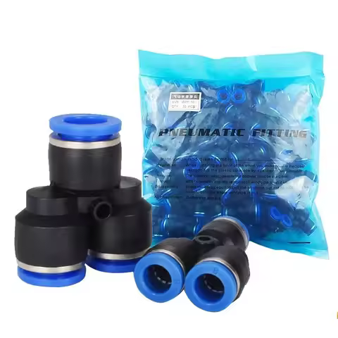 50/100/500/1000 Pcs Pneumatic Py Pw Y W Type Three-Way Reducing Quick Connector Air Pipe Quick Inser