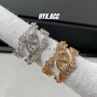 Women's Ring European and American Entry Lux Niche Pig Nose Chain Three-Layer Adjustable Ring