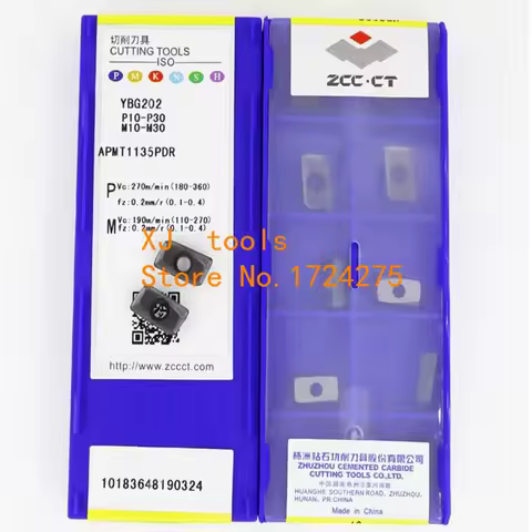APMT1135PDR APMT160408PDER YBG202 YBG205 YBG302 100% Original ZCC.CT APMT1135 APMT1604 Carbide Inser