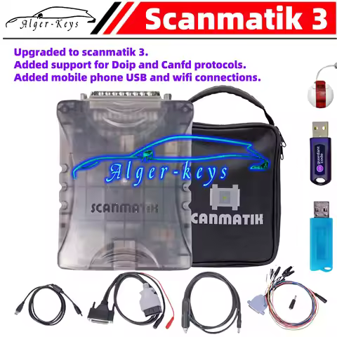 Algernon-keys Scanmatik 3 New Upgrade Genuine Original j2534 Diagnostic chip-tuning MMC FLASH PCMFLA