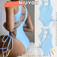 NIUYOU Swimwear, One-piece Sexy Woman Swimsuit, 2024 Padded Bra Girl Elegant Bathing Suit Woman Beach Wear