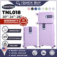 RM0 Shipping (10YEARS WARRANTY) Travel Star TNL018 Signature Unbreakable Polypropylene PP Luggage Ba