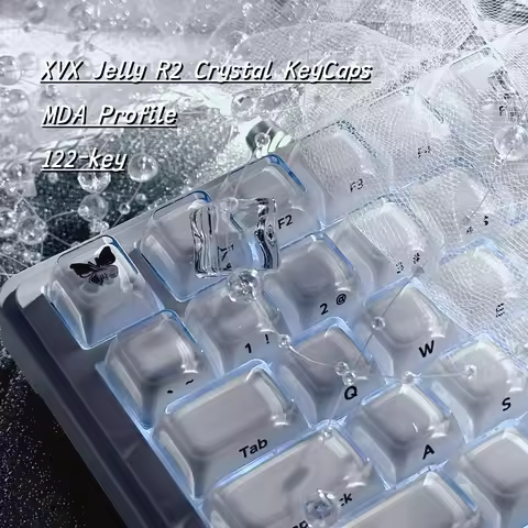 XVX Jelly R2 Side-Printed Translucent MDA Profile Korean/Russian Keycap (122-Key)