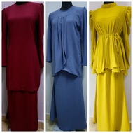 PreLoved Baju Kurung Moden/Doll/Peplum Cie Cotton Plain Kain Duyung/Kipas Belakang Batch 2