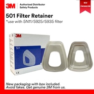 [SELL BY CASE] 3M 501 Filter Retainer For 3M 5925/ 3M 5935 With 3M Dual Cartridge Facepiece Reusable