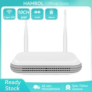 Hamrol Wireless NVR 10CH5MP CCTV WiFi NVR Network Video Recorder Email Alart untuk Kamera WiFi ICSEE