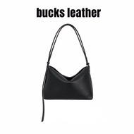 【bucks leather】Leather crossbody bag with an open design, casual tote bag, hand-held or shoulder str