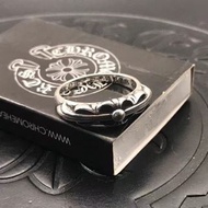 Chrome Hearts LOGO雕刻設計 金屬 戒指 銀色