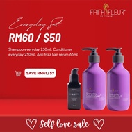 FAITH FLEUR Everyday Set Shampoo & Conditioner Cucian Rambut Hari Hari Rambut Lembut Lembap Berkilat