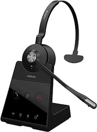 Jabra Engage 65 On-Ear Dect Mono Headset - Skype for Business Certified Wireless Headphones with Noise Cancelling for Desk Phones and Softphones - Black - EU Version