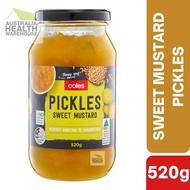 [Expiry: 28/10/2027] Coles Sweet Mustard Pickles 520g | Oz Mart | Australia Snack Grocery Seasoning 