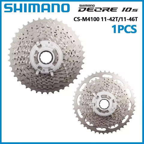 Shimano DEORE M4100 Cassette CS-M4100 Sprocket 10speed HG 11-42T 11-46T 1PCS MTB Cassette K7 Origina