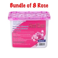 *Local Brand Maxi Clean* [Bundle of 8] Charcoal Moisture Absorber Upgraded 800ml / Dehumidifier / Rose