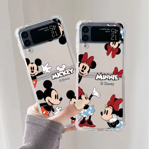 Disney Mickey Minnie Mouse Phone Case for Samsung Galaxy zflip ZFlip3 Z Flip 4 Z Flip5 Z Flip 3 5G C