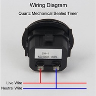 Quartz Hour Meter Boat Hour Meter Round Hour Meter High Accuracy Quartz Mechanical Hour Meter for