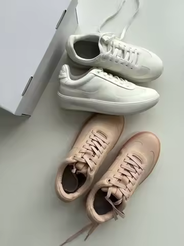 Vintage GAT Sneakers For Women Leather German Military Shoes 2025 New Hot Sale Pink And White Suede 
